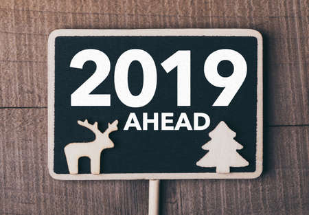 Year 2019 Ahead Concept Sign with beautiful background.の写真素材