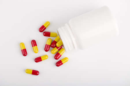 Medicine is isolated over white background.の写真素材