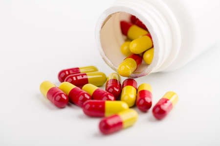 Medicine is isolated over white background.の写真素材