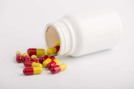 Medicine is isolated over white background.の写真素材