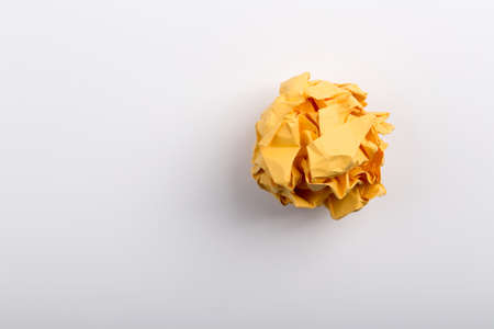 Crumpled paper balls isolated on white background.の写真素材