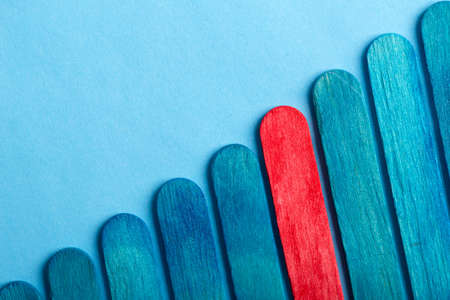 Stand out from the crowd and different concept. Leadership and other similar conception background.の写真素材