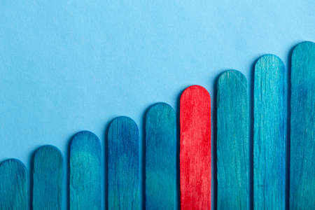 Stand out from the crowd and different concept. Leadership and other similar conception background.の写真素材