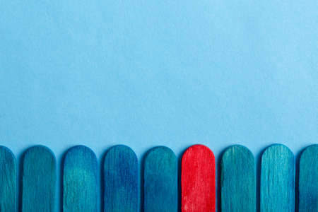 Stand out from the crowd and different concept. Leadership and other similar conception background.の写真素材