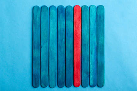 Stand out from the crowd and different concept. Leadership and other similar conception background.の写真素材