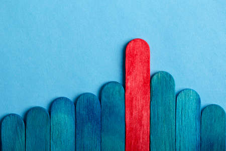 Stand out from the crowd and different concept. Leadership and other similar conception background.の写真素材