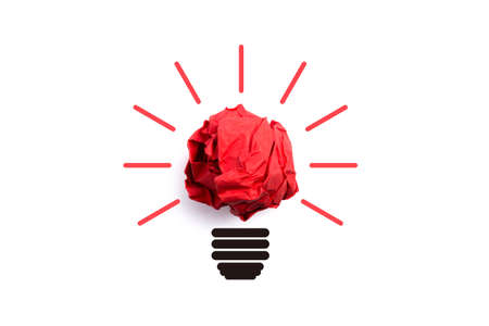 Creative idea and innovation concept with paper ball.