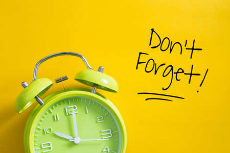 Don't Forget notice reminder words graphic concept.の写真素材