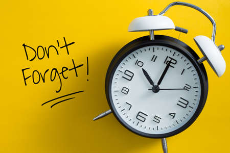 Don't Forget notice reminder words graphic concept.の写真素材