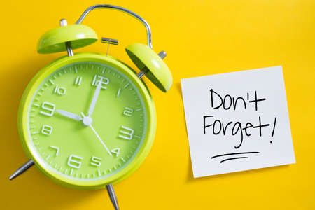 Don't Forget notice reminder words graphic concept.の写真素材