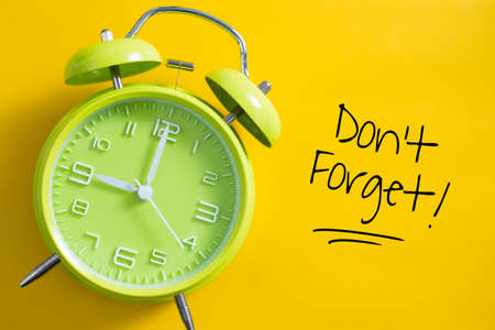 Don't Forget notice reminder words graphic concept.の写真素材