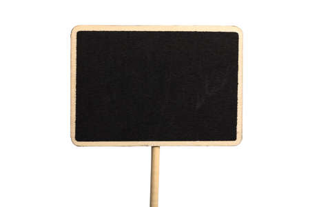 Blank Blackboard Sign Board Isolated on white background.の写真素材