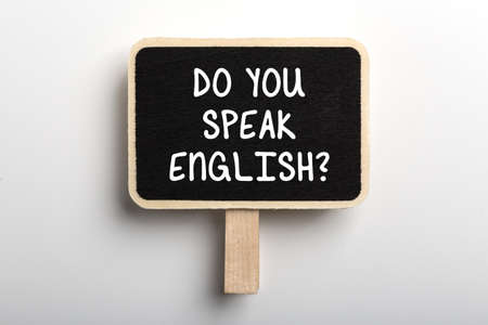 Do You Speak English Concept sign blackboard.の写真素材