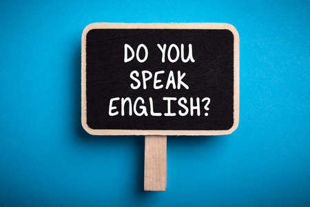 Do You Speak English Concept sign blackboard.の写真素材