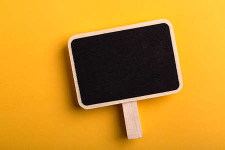 Blank Blackboard Sign Board Isolated on colored background.の写真素材