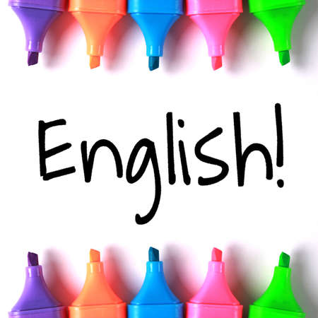 English text of English learning concept.の写真素材