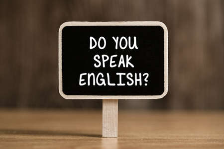 Do You Speak English Concept sign blackboard.の写真素材