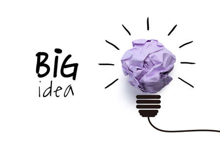 Big idea and innovation concept with paper ball.の写真素材