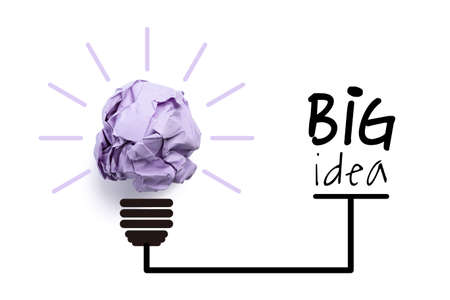 Big idea and innovation concept with paper ball.の写真素材