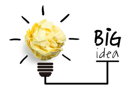 Big idea and innovation concept with paper ball.の写真素材