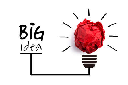 Big idea and innovation concept with paper ball.の写真素材