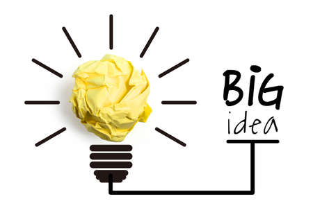 Big idea and innovation concept with paper ball.の写真素材
