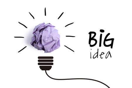 Big idea and innovation concept with paper ball.の写真素材
