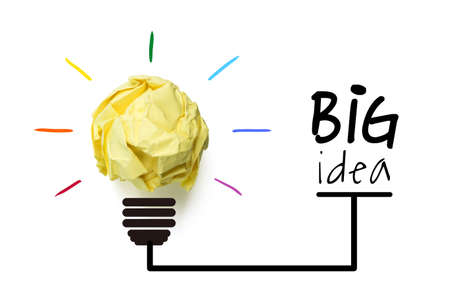 Big idea and innovation concept with paper ball.の写真素材
