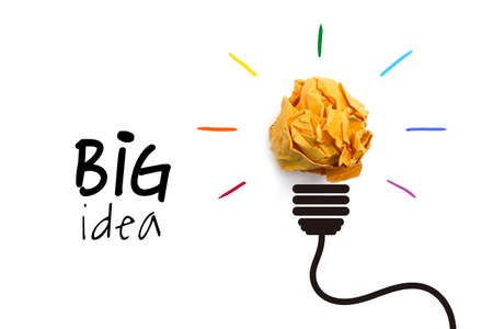 Big idea and innovation concept with paper ball.の写真素材