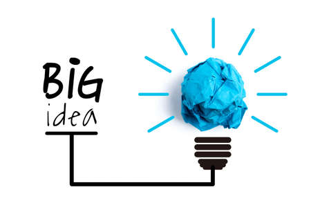 Big idea and innovation concept with paper ball.の写真素材