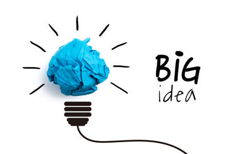 Big idea and innovation concept with paper ball.の写真素材