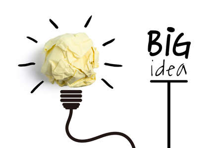Big idea and innovation concept with paper ball.の写真素材