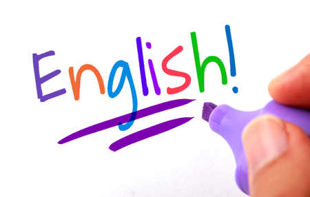 English text of English learning concept.の写真素材