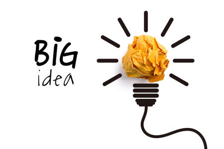 Big idea and innovation concept with paper ball.の写真素材