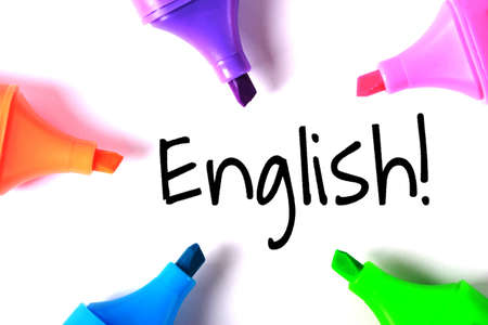 English text of English learning concept.の写真素材