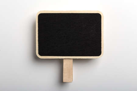 Blank Blackboard Sign Board Isolated on white background.の写真素材