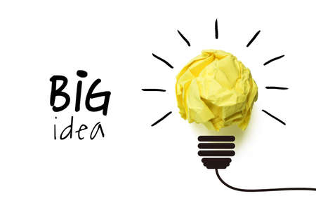 Big idea and innovation concept with paper ball.の写真素材