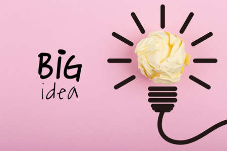 Big idea and innovation concept with paper ball.の写真素材