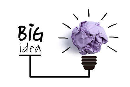 Big idea and innovation concept with paper ball.の写真素材