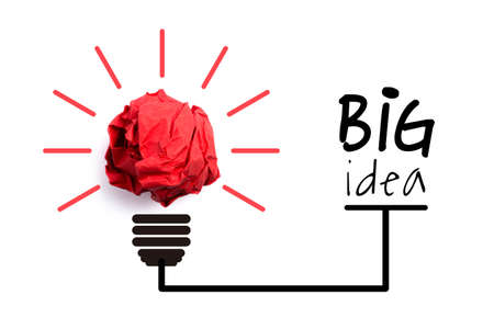 Big idea and innovation concept with paper ball.の写真素材