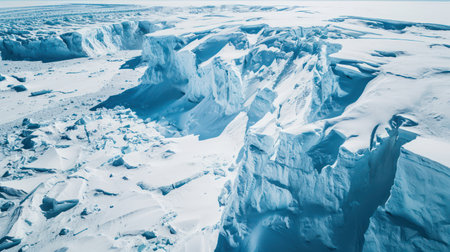 Icebergs in Antarctica. Global warming concept. Toned.の素材
