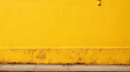 Yellow wall with wooden floor and yellow wall in the background, abstract backgroundの素材