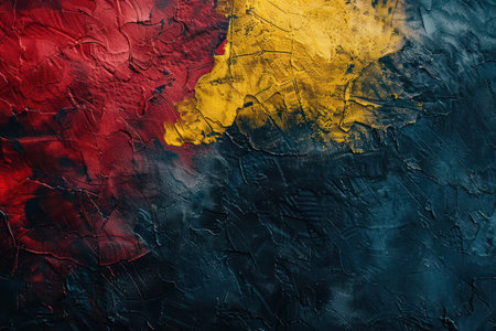 Flag of Belgium painted on textured wall. abstract grunge backgroundの素材