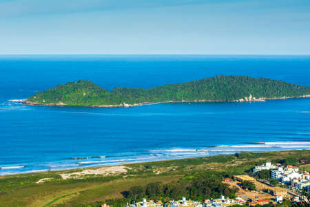 Panoramic view of Campeche Island in Florianopolis Brazilの写真素材
