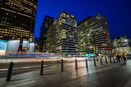 Center City at Night in Philadelphia, Pennsylvaniaのeditorial素材