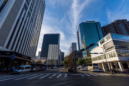 Canal Street in Downtown New Orleans, Louisianaのeditorial素材