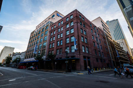 Canal Street in Downtown New Orleans, Louisianaのeditorial素材