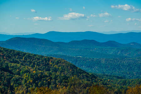 Colorful Leaves in Shenandoah National Park During high Fall Color in Virginaの写真素材