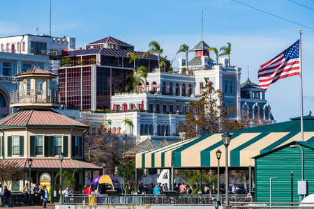 Downtown New Orleans, Louisiana Buildings from a distanceのeditorial素材