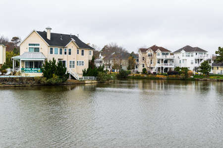 Buildings at Virginia Beach, Virginia during a Warm Fall Dayのeditorial素材